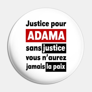 Justice Pour ADAMA Pin