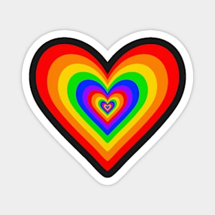 Rainbow Expanding Hearts Magnet