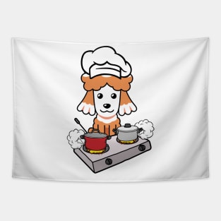 Funny poodle is cooking Tapestry