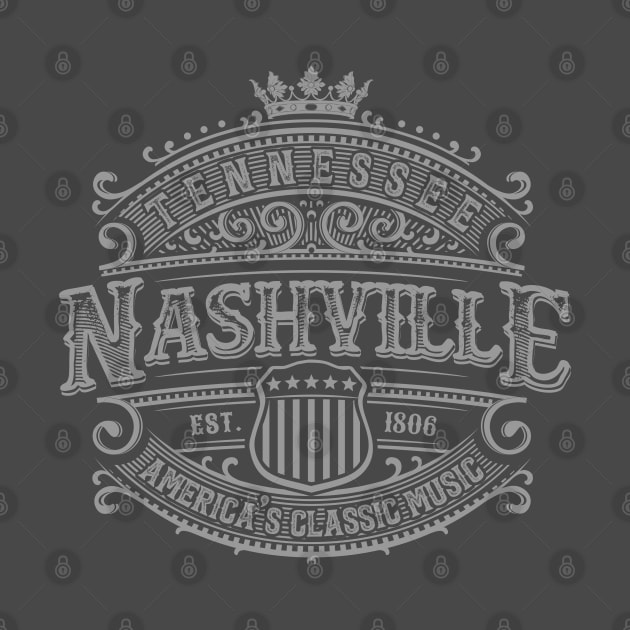 Nashville Tennessee Music City by Designkix