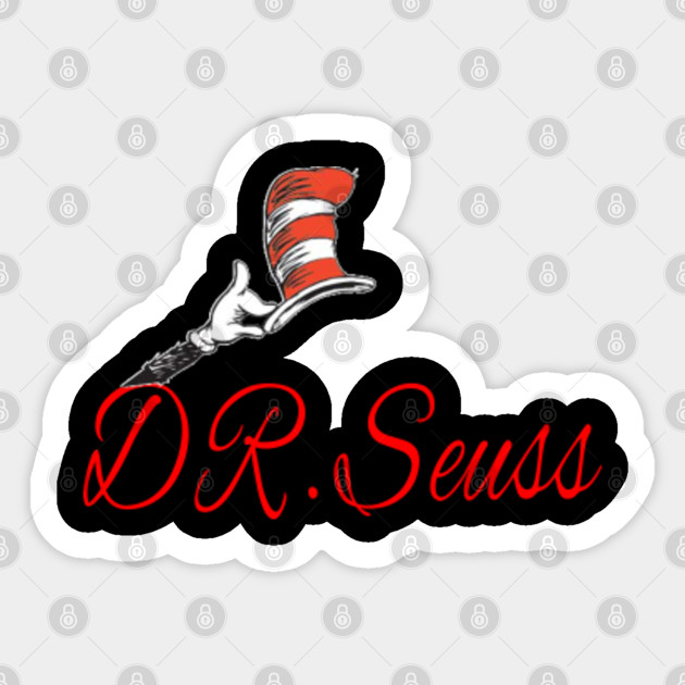 Dr Seuss The Cat In The Hat Face Dr Seuss Sticker Teepublic Au