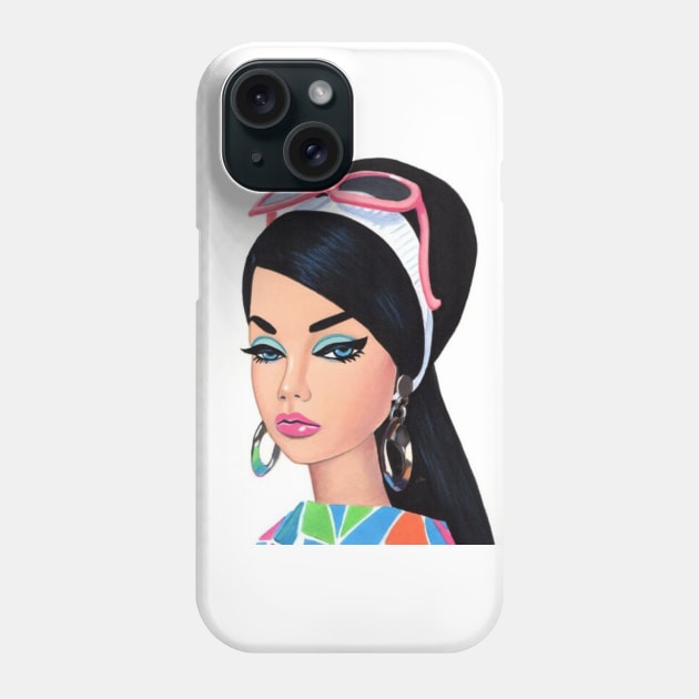 Retro Mod Doll Phone Case by joeann3