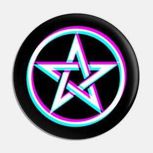 Glitched Pentagram Pin