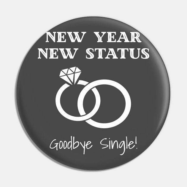 New Year New Status Pin by ugisdesign