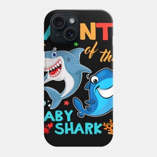 Aunt Of The Baby Shark Birthday Aunt Shark Shirt T-Shirt Phone Case