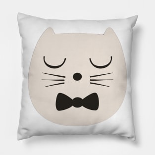 Puss Whiskas Cartoon Pussy Cat, Bow Tie Pillow