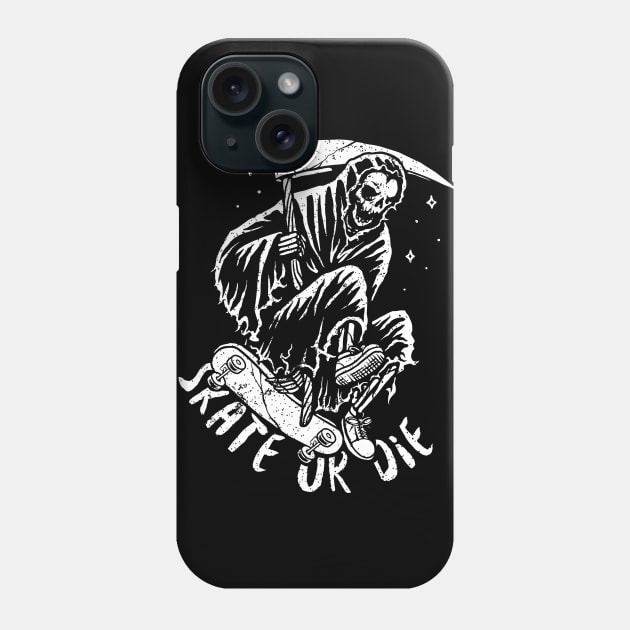 Skate or Die with Mr Death Phone Case by G! Zone