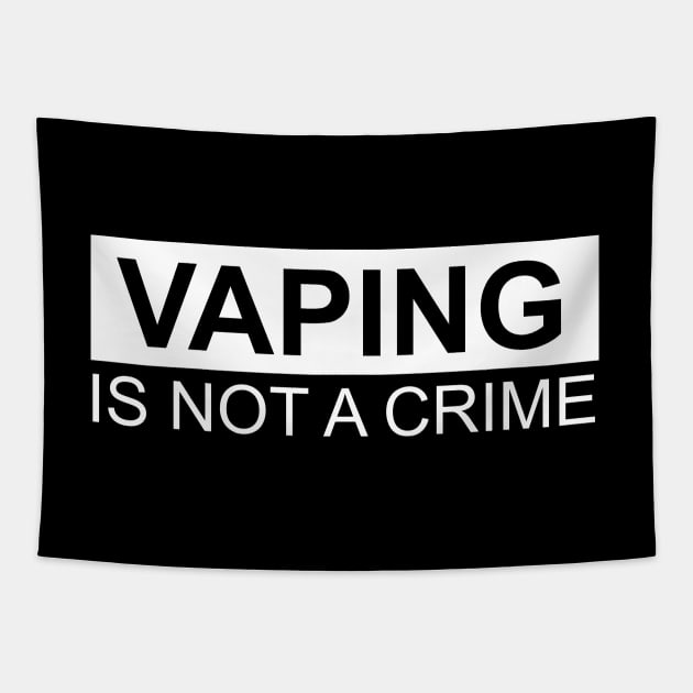 VAPING IS NOT A CRIME (Dark) Tapestry by Rego's Graphic Design