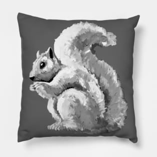 Black and White Squirrel Pillow