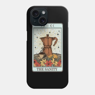 funny food tarot card with coffee Phone Case