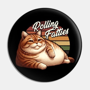 Rolling Fatties Chunky Charm Chronicles Fluffy Fat Cat Wall Decor Pin