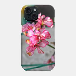 Pink garden flowers Phone Case