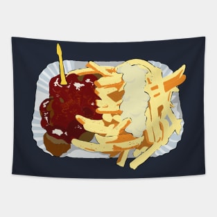 Currywurst mit Pommes Number Two Tapestry