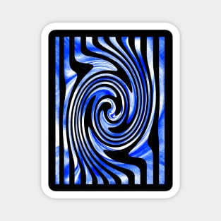 Black Blue Stripes Magnet