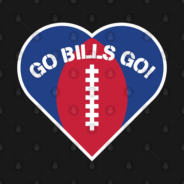 Heart Shaped Buffalo Bills by Rad Love