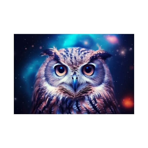 Owl Animal Bird Majestic Wilderness Surrealist by Cubebox