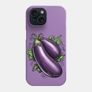 Double eggplant emoji Vixen Games Design Phone Case