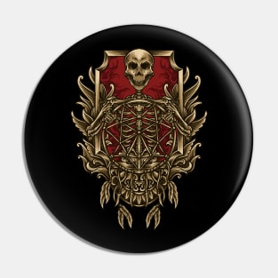 Skull king gold Pin