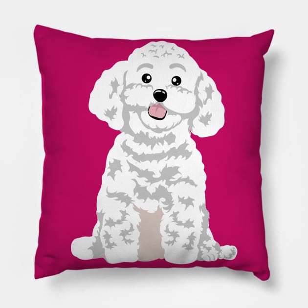 French Poodle Pillow by allthelovenpups