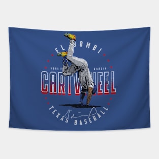 Adolis Garcia Texas Cartwheel Tapestry