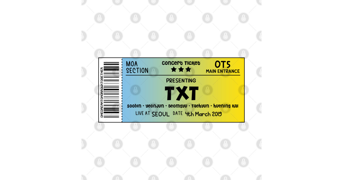 TXXT Concert Ticket Txt TShirt TeePublic