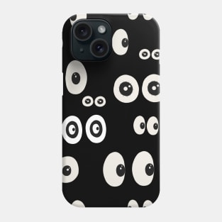 Glowing in the dark spooky eyes Halloween design VI Phone Case