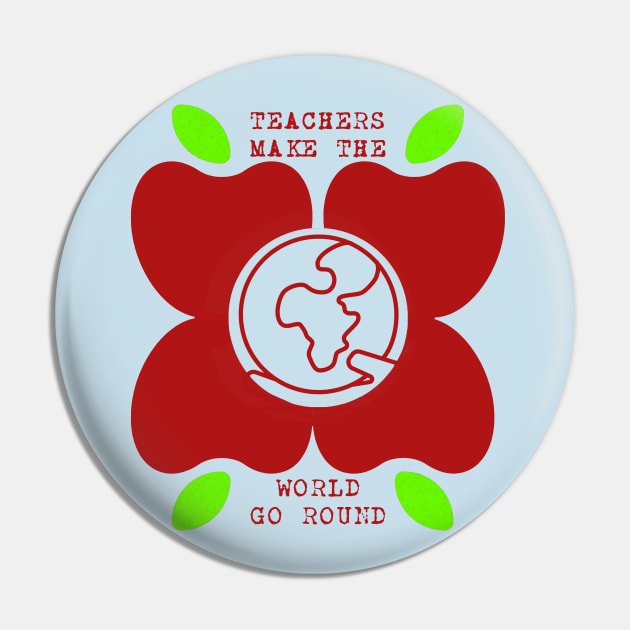 Teachers Make the World Go Round Pin by TeachUrb