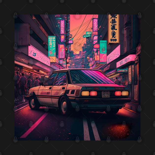 80's style Tokyo City Illustration by unrealartwork