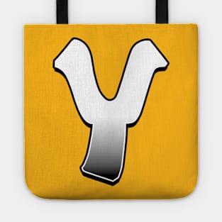 Letter Y - White / Grey fade Tote