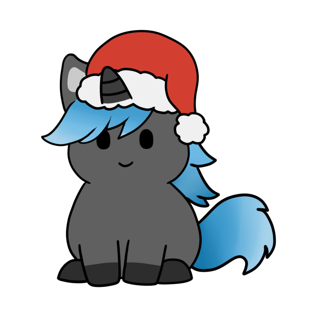 Christmas Black and Blue Unicorn by BiscuitSnack