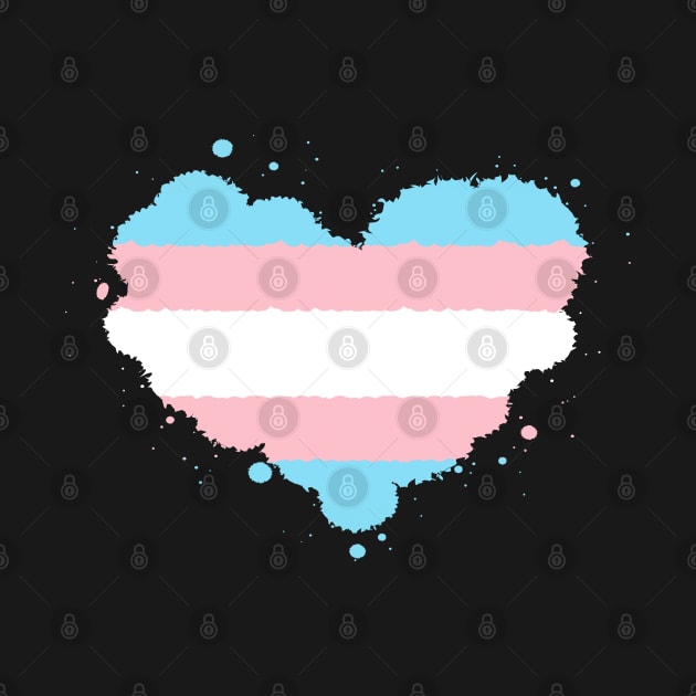 Transgender Pride Heart Flag Awareness by BrightGift