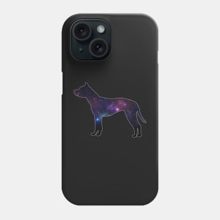 Galaxy American Pit Bull Terrier Silhouette Phone Case