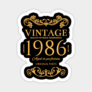 Vintage 1986 - Birthday Gift Magnet