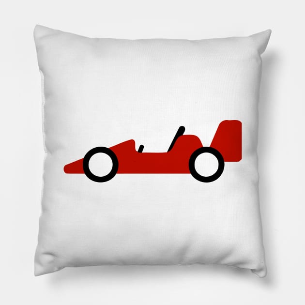 Red Racing Car Emoticon Pillow by AnotherOne