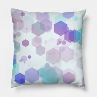 Abstract Purple-Blue Hexagon - Shape Pattern Pillow