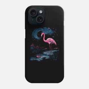 Starry Night Flamingo Gifts Retro Vintage Funny Beach Summer Phone Case