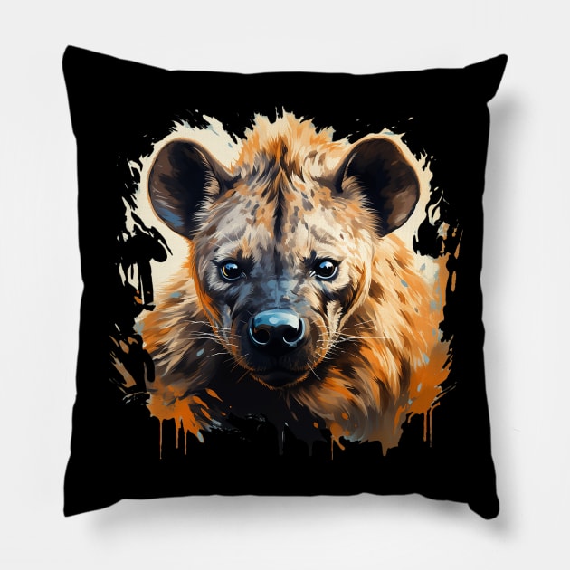 hyena Pillow by piratesnow