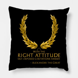 Motivating Alexander The Great Quote - Ancient Greek History Gift Pillow