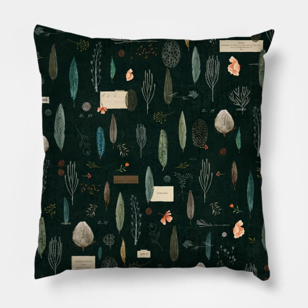 Emerald Forest Pillow by katherinequinnillustration