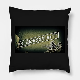 Jackson Street, Seattle, Washington by Mistah Wilson Pillow