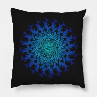 Tribal Hammerhead Mandala Pillow