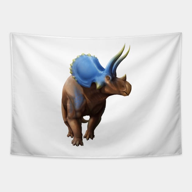 Triceratops Horridus Paleoart Tapestry by Interfector