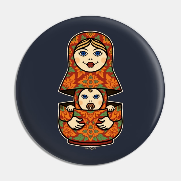 MATRYOSHKA DOLLS PREGNANT MOTHER by San Miguel Pin by boozecruisecrew