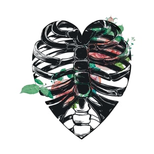 flowers, ribs and heart T-Shirt