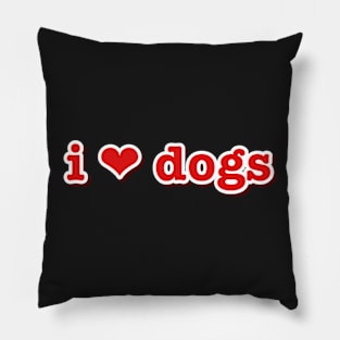 I Love Dogs Heart Pet Pillow