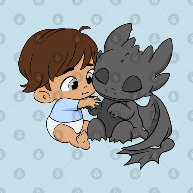 Disover BFF dragon, how to train your dragon, baby boy, baby dragon, my first birthday - Toothless And Hiccup - T-Shirt