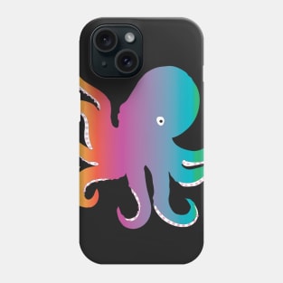 Rainbow Octopus illustration Phone Case