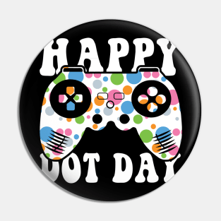 Funny Colourful Polka Dot Video Game International Dot Day Pin