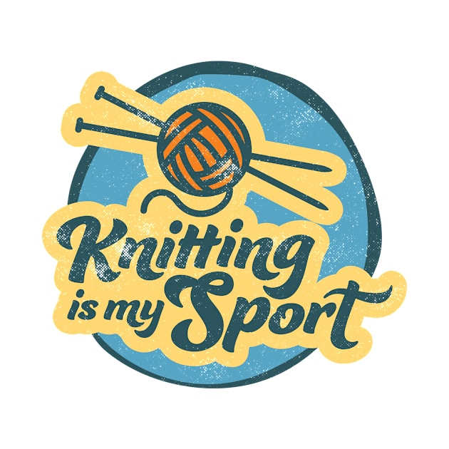 Fun Vintage Knitting Graphic by Spindriftdesigns