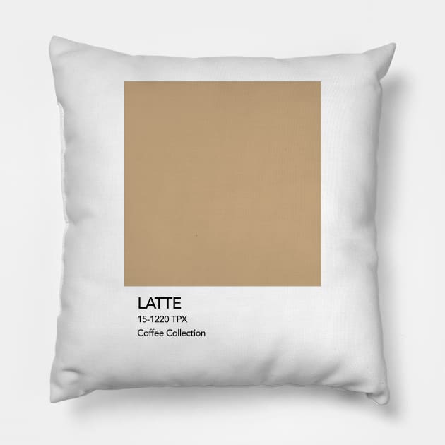 Cafe Latte Pantone Colour Pillow by calamarisky